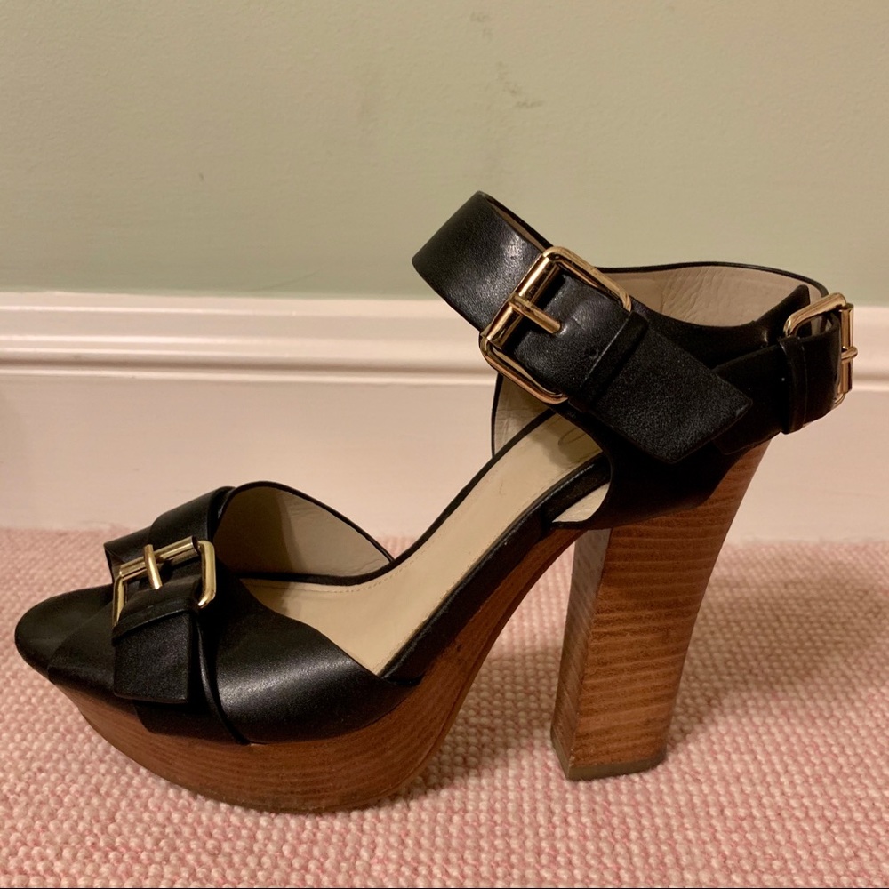 ALDO Chunky Black Sandal Heels